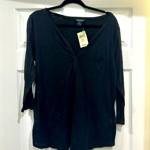 NWT Lucky Brand Black Lightweight Top
